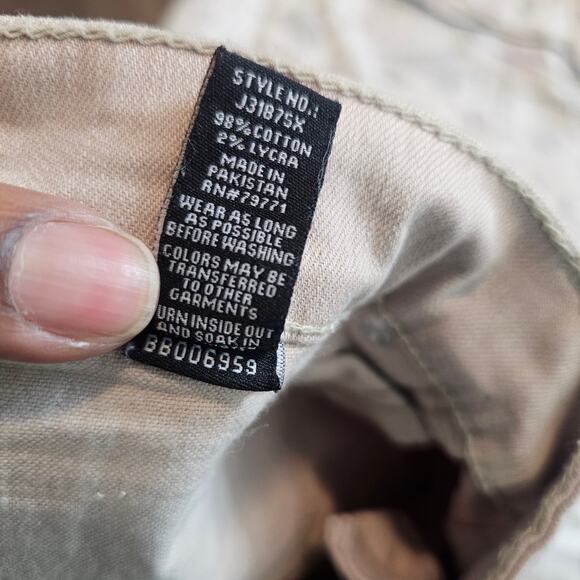 Jordan Craig Khaki Distressed Shorts Size 44 - Picture 3 of 5